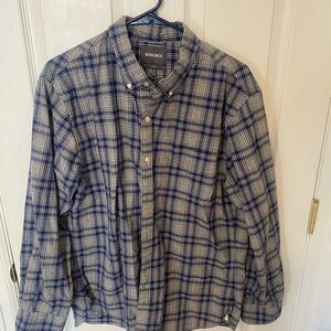 Bonobos Blue and White Plaid Casual Button Down Shirt